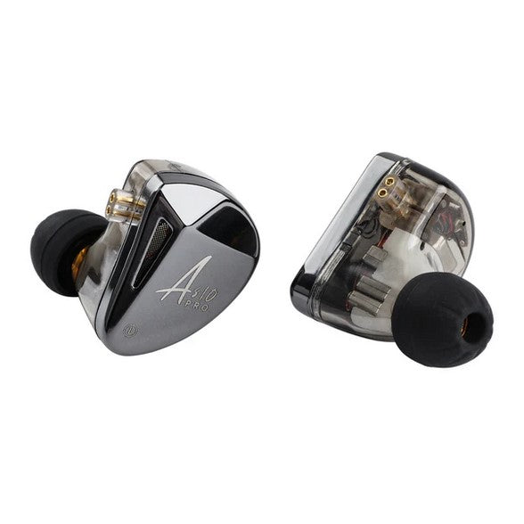 KZ AS10 PRO Earphones, 5BA+5BA, IEM, In-ear Monitor, Stereo, HiFi, Bass, for audiophile musicians, HD Microphone, Black