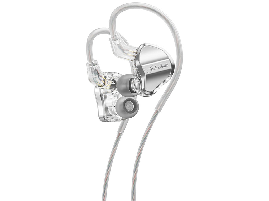 FiiO JadeAudio JD1 Kopfhörer, 10-mm-LCP-Dynamiktreiber, Hi-Fi Res, USB-C-Kabel mit integriertem DAC und HD-Mikrofon, Silber