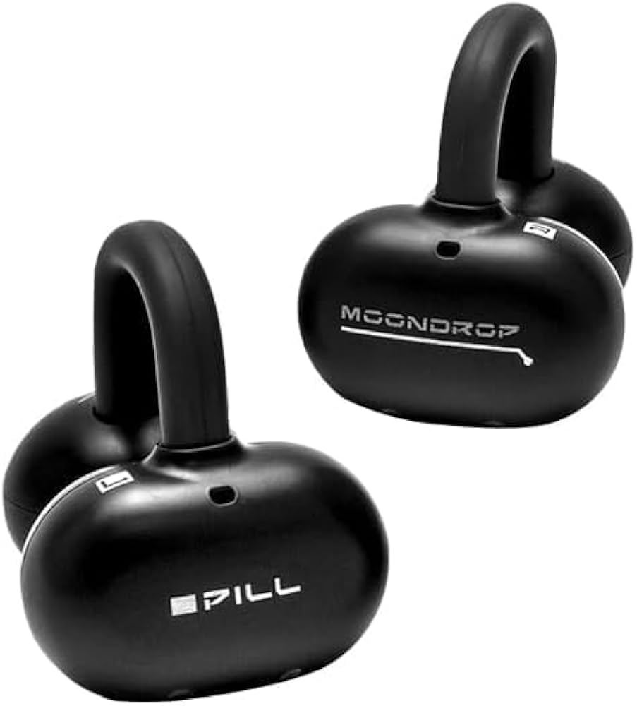 Casti Moondrop Pill , Bluetooth 6.0, Open Ear OWS , IPX4, Open Ear Clip , Wireless Hi-FI AI ENC incorporat ,APP Android si IOS, Negru