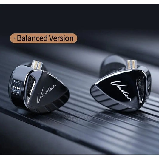 Casti KZ Vader, Triple Driver cu monitor in-ear 3DD, HiFi IEM cu 4 niveluri de reglare, versiune echilibrata, sport cu fir, Microfon HD, Negru