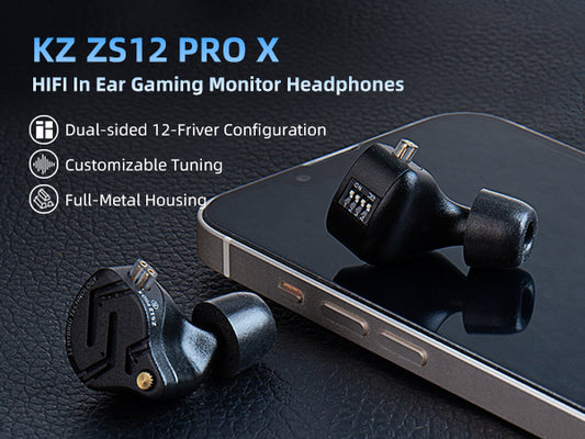 KZ ZS12 Pro X – Hybrid-IEM 1DD + 5BA mit Mikrofon und Tuning-Schaltern