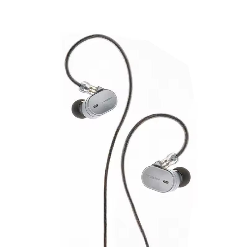 Moondrop CHU III In-Ear-Kopfhörer, 10-mm-Dynamiktreiber, Hi-Fi, Gehäuse aus langlebiger Aluminiumlegierung, 3,5-mm-Klinkenkabel, abnehmbares Kabel, Silber
