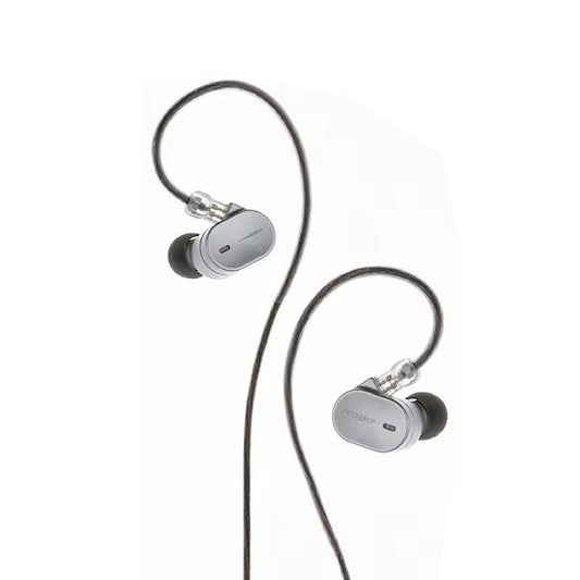 Moondrop CHU III In-Ear-Kopfhörer, 10-mm-Dynamiktreiber, Hi-Fi, Gehäuse aus langlebiger Aluminiumlegierung, 3,5-mm-Klinkenkabel, abnehmbares Kabel, Silber