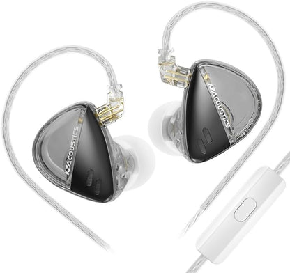 Casti KZ X Angelears Libra X , driver dinamic Balanced, frecventa ultra-lata, HiFi, cablu Jack 3.5mm cu Microfon Dual, Argintiu