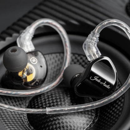 FiiO JadeAudio JD1 Kopfhörer, 10-mm-LCP-Dynamiktreiber, Hi-Fi Res, USB-C-Kabel mit integriertem DAC und HD-Mikrofon, Schwarz