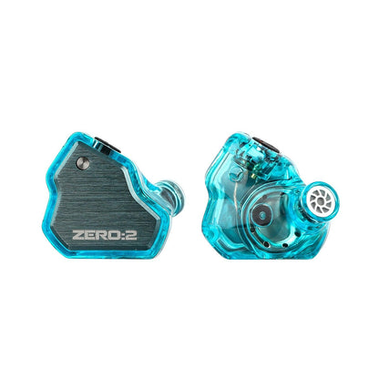 Casti 7Hz x Crinacle Zero 2, Driver dinamic de 10 mm, cablu detasabil cu fir OFC si Microfon , Hi-Fi Sound, jack 3.5, IEM, Albastru