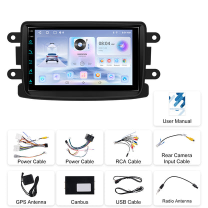 Android-Navigation SonorX A4233, Android 15-System, für Dacia und Renault, 7-Zoll-IPS-Bildschirm, 2 GB + 64 GB, CarPlay, Android Auto, Bluetooth, Wi-Fi, GPS, Schwarz