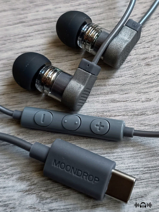 IEM MOONDROP QUARK 2 Headphones, IEM Dynamic 7.8 mm, USB-C with microphone, DAC/AMP/DSP, Silver