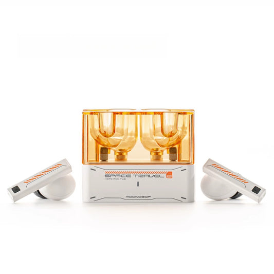Moondrop Space Travel 2 kabellose Kopfhörer, HiFi, mit Geräuschunterdrückung, Bluetooth 6.0, ANC, niedrige Latenz, Gaming-Modus, SBC/AAC, Android- und IOS-App, Weiß