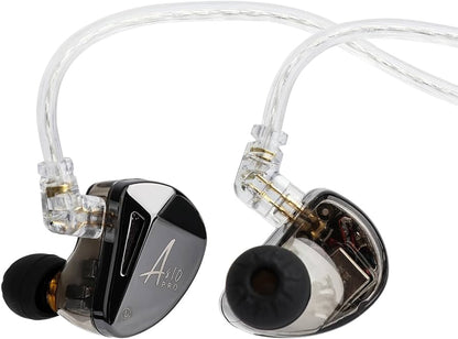 KZ AS10 PRO Earphones, 5BA+5BA, IEM, In-ear Monitor, Stereo, HiFi, Bass, for audiophile musicians, HD Microphone, Black 