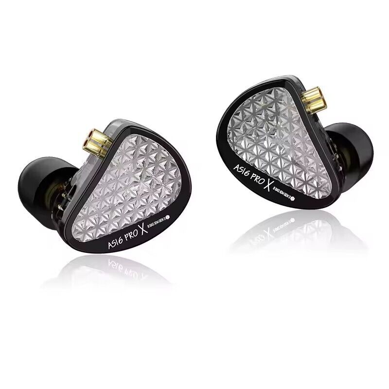 KZ AS16 Pro X Negru – IEM 16BA cu dopuri din spumă
