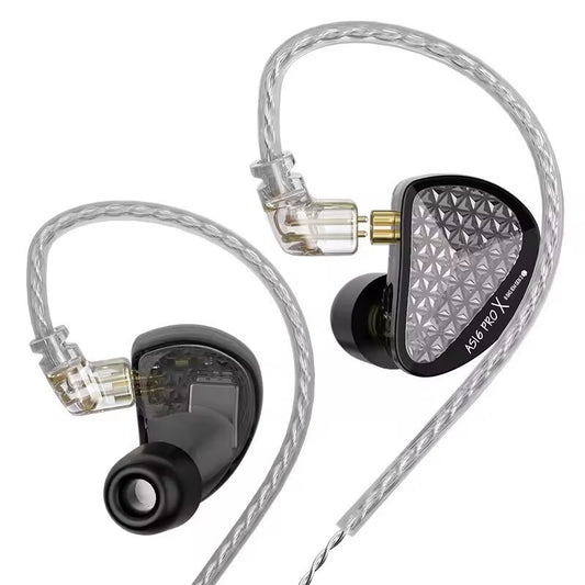 KZ AS16 Pro X Schwarz – 16BA IEM mit Schaumstoff-Ohrstöpseln