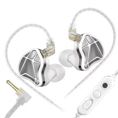 Cast KZ Axas, pentru gaming, cu microfon reglat pentru FPS, Dula Mic, mufa jack de 3.5, Gama larga de frecvente, Transparenta ridicata, Bas puternic, Alb