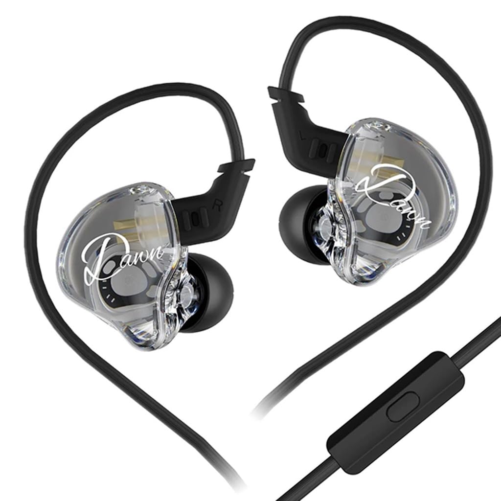 KZ Dawn Kopfhörer, Super Linear, 13 mm 1DD dynamischer Treiber, kraftvoller Bass, IEM, HD-Mikrofon, Kristall