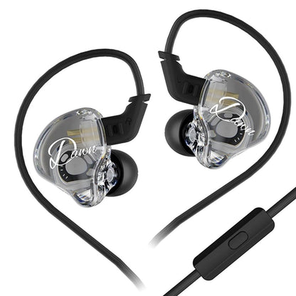 KZ Dawn Kopfhörer, Super Linear, 13 mm 1DD dynamischer Treiber, kraftvoller Bass, IEM, HD-Mikrofon, Kristall