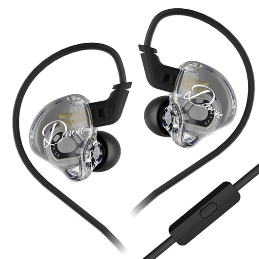 Casti KZ Dawn, Super Linear, 1DD Dynamic Driver de 13 mm, Bass Puternic, IEM, Microfon HD, Cristal