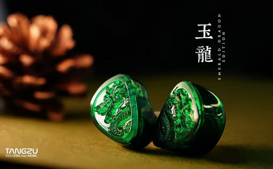 TANGZU Wan'er S.G II Jade Dragon X Audione, In-Ear-Monitor, Gaming IEM, HiFi, Balanced Edition mit 10-mm-Dynamiktreiber, abnehmbares Premium-USB-C-Kabel, mit Mikrofon, Kristallgrün