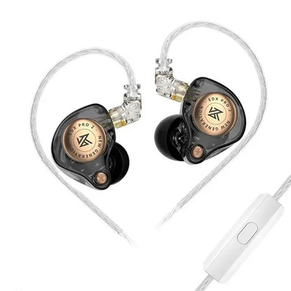 KZ EDX Pro 2 Negru – IEM dinamic de 10 mm cu microfon dual