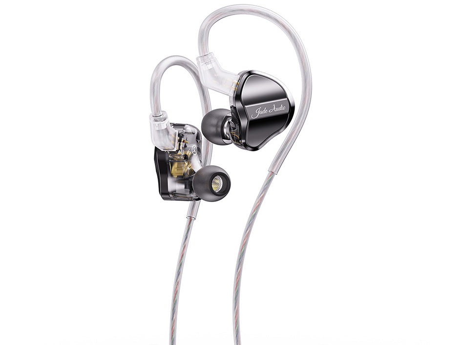 FiiO JadeAudio JD1 Kopfhörer, 10-mm-LCP-Dynamiktreiber, Hi-Fi Res, USB-C-Kabel mit integriertem DAC und HD-Mikrofon, Schwarz