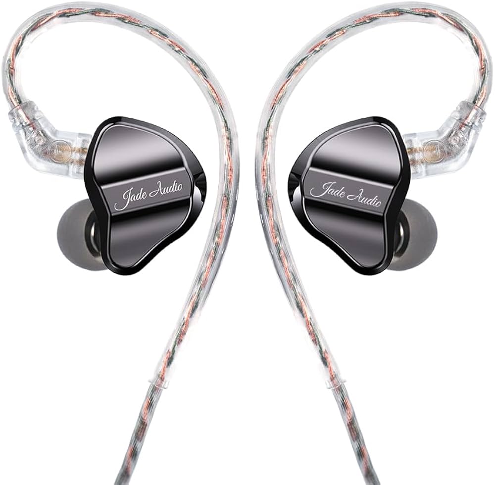 FiiO JadeAudio JD1 Kopfhörer, 10-mm-LCP-Dynamiktreiber, Hi-Fi Res, USB-C-Kabel mit integriertem DAC und HD-Mikrofon, Schwarz