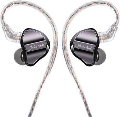 FiiO JadeAudio JD1 Kopfhörer, 10-mm-LCP-Dynamiktreiber, Hi-Fi Res, USB-C-Kabel mit integriertem DAC und HD-Mikrofon, Schwarz