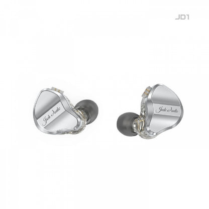 FiiO JadeAudio JD1 Kopfhörer, 10-mm-LCP-Dynamiktreiber, Hi-Fi Res, USB-C-Kabel mit integriertem DAC und HD-Mikrofon, Silber
