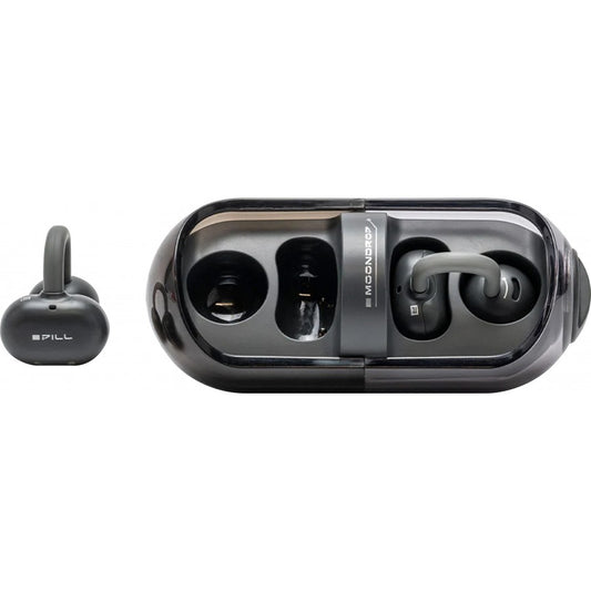 Moondrop Pill Kopfhörer, Bluetooth 6.0, Open Ear OWS, IPX4, Open Ear Clip, Wireless Hi-FI mit integriertem AI ENC, Android- und iOS-App, Schwarz