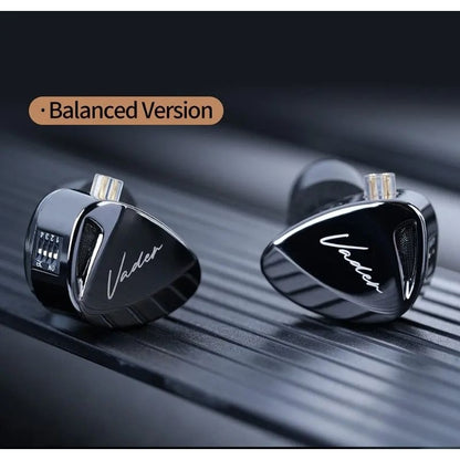 Casti KZ Vader, Triple Driver cu monitor in-ear 3DD, HiFi IEM cu 4 niveluri de reglare, versiune echilibrata, sport cu fir, Microfon HD, Negru