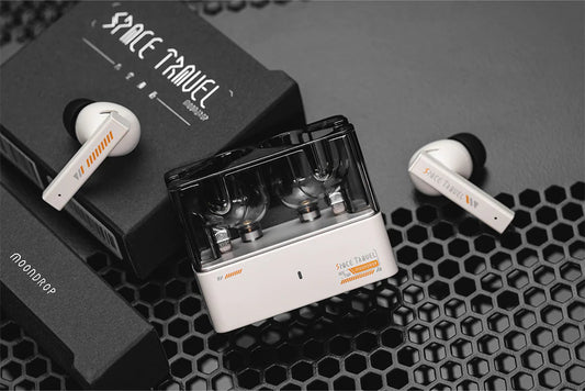 Moondrop Space Travel IEM Headphones, TWS, Bluetooth 5.3, 13mm Dynamic Driver, IEM, ANC, SBC, AAC Noise Cancellation, White