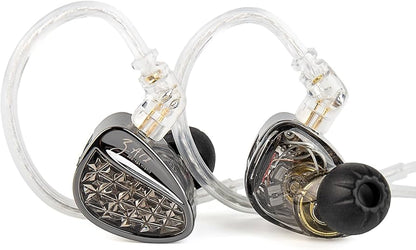 KZ ZA12 Negru – IEM hibrid 2DD + 4BA cu microfon și reglaj