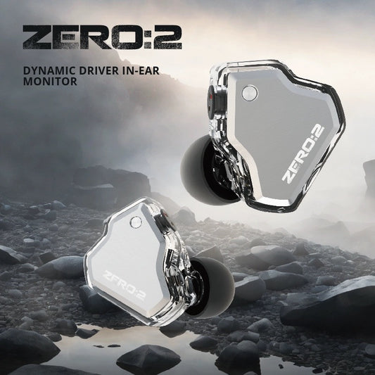 7 Hz x Crinacle Zero 2, 10 mm dynamic driver, detachable cable with OFC wire, Hi-Fi Sound jack 3.5, IEM, Crystal