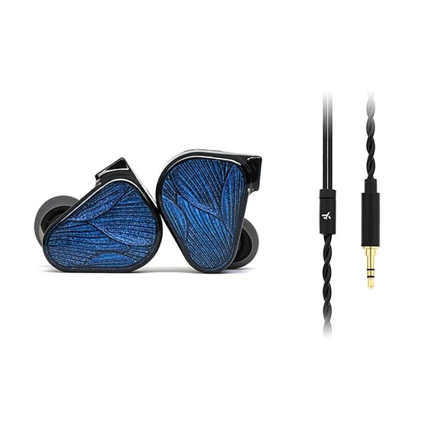 IEM TRUTHEAR x Crinacle Zero BLUE2, Dual Dynamic Driver, cablu detasabil cu microfon si fara micron, IEM, HI-FI Bass, Dopuri din Spuma, Albastru