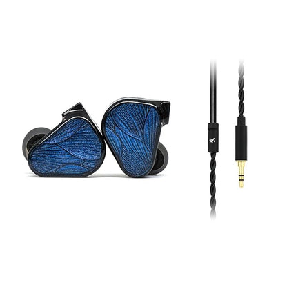 IEM TRUTHEAR x Crinacle Zero BLUE2, Dual Dynamic Driver, cablu detasabil cu microfon si fara micron, IEM, HI-FI Bass, Dopuri din Spuma, Albastru