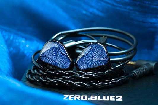 TRUTHEAR x Crinacle Zero BLUE2 In-Ear-Kopfhörer, dualer dynamischer Treiber, abnehmbares Kabel mit und ohne Mikrofon, IEM, Hi-Fi-Bass, Schaumstoff-Ohrstöpsel, Blau