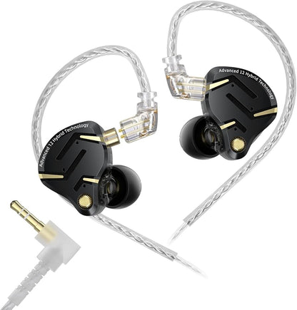 KZ ZS12 Pro 2 Schwarz – Hybrid-IEM 1DD + 5BA mit Mikrofon