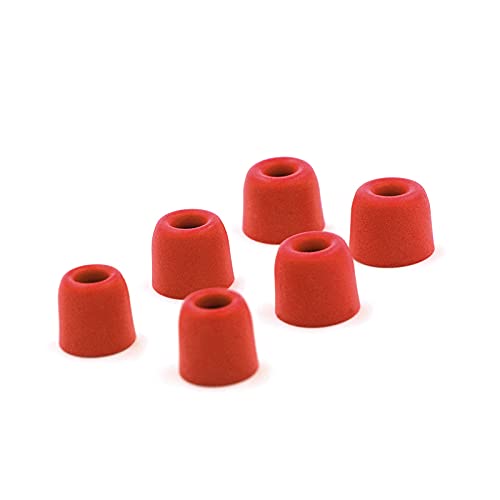 Set of 3 KZ plugs, memory foam sponge, Red 