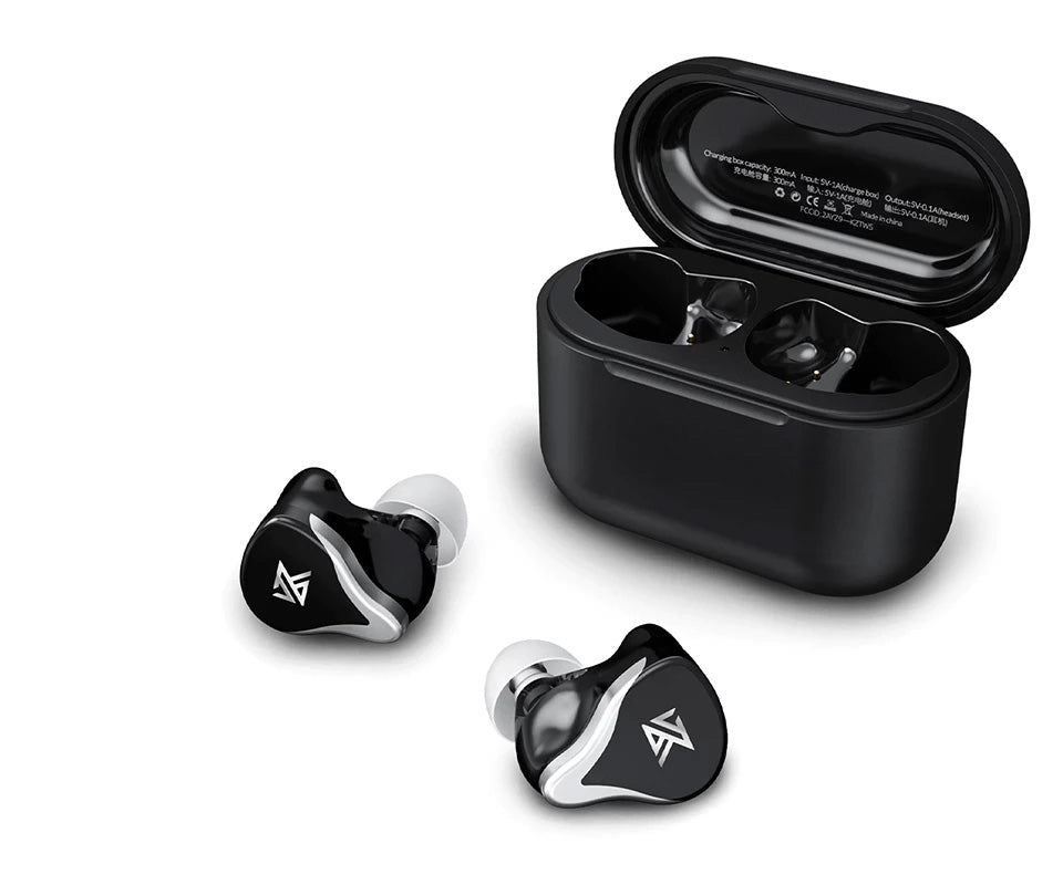 KZ Z3 Kopfhörer, TWS Qualcomm Bluetooth 5.2, aptX, 1BA+1DD, Hybrid mit 4 Einheiten, mit Geräuschunterdrückung, Schwarz